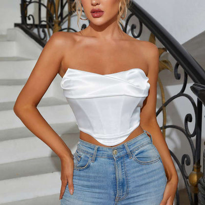 Satin crop top