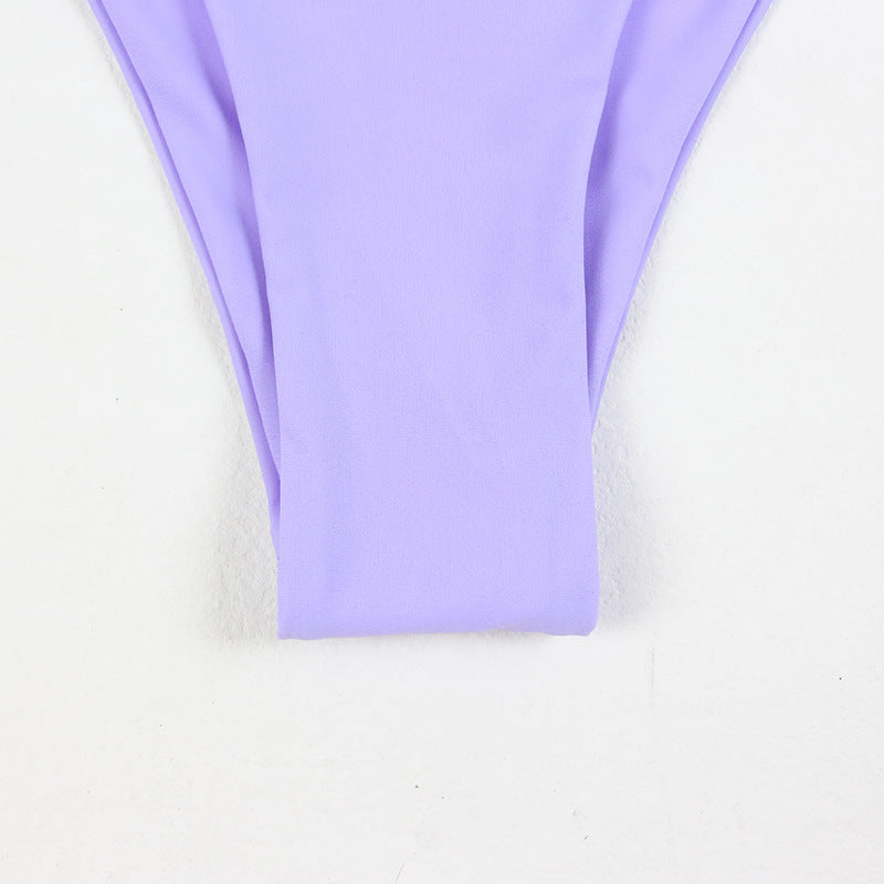 One shoulder cut out swimsuit