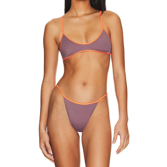Bikini set with contrast trim
