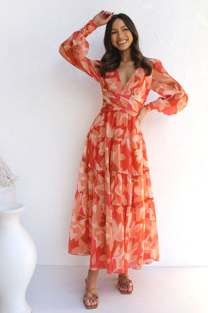 Printed maxi dress