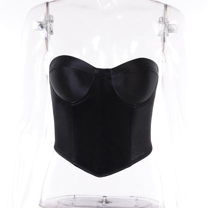 Satin corset top