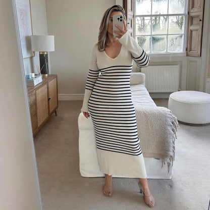 Stripe maxi dress