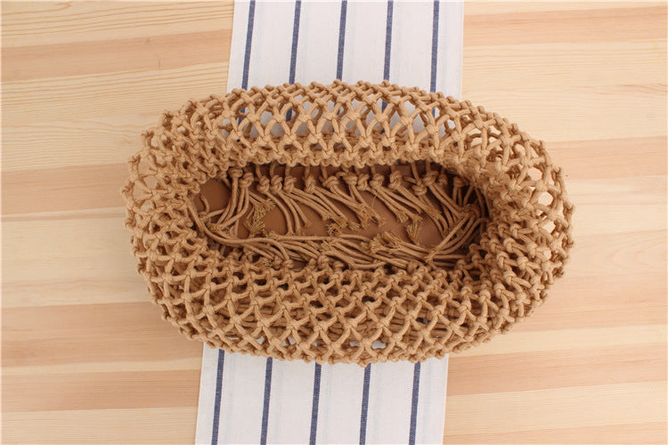 Straw beach bag