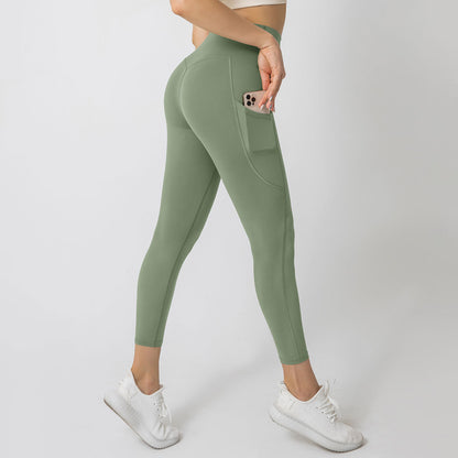 High waist leggings with side pocket