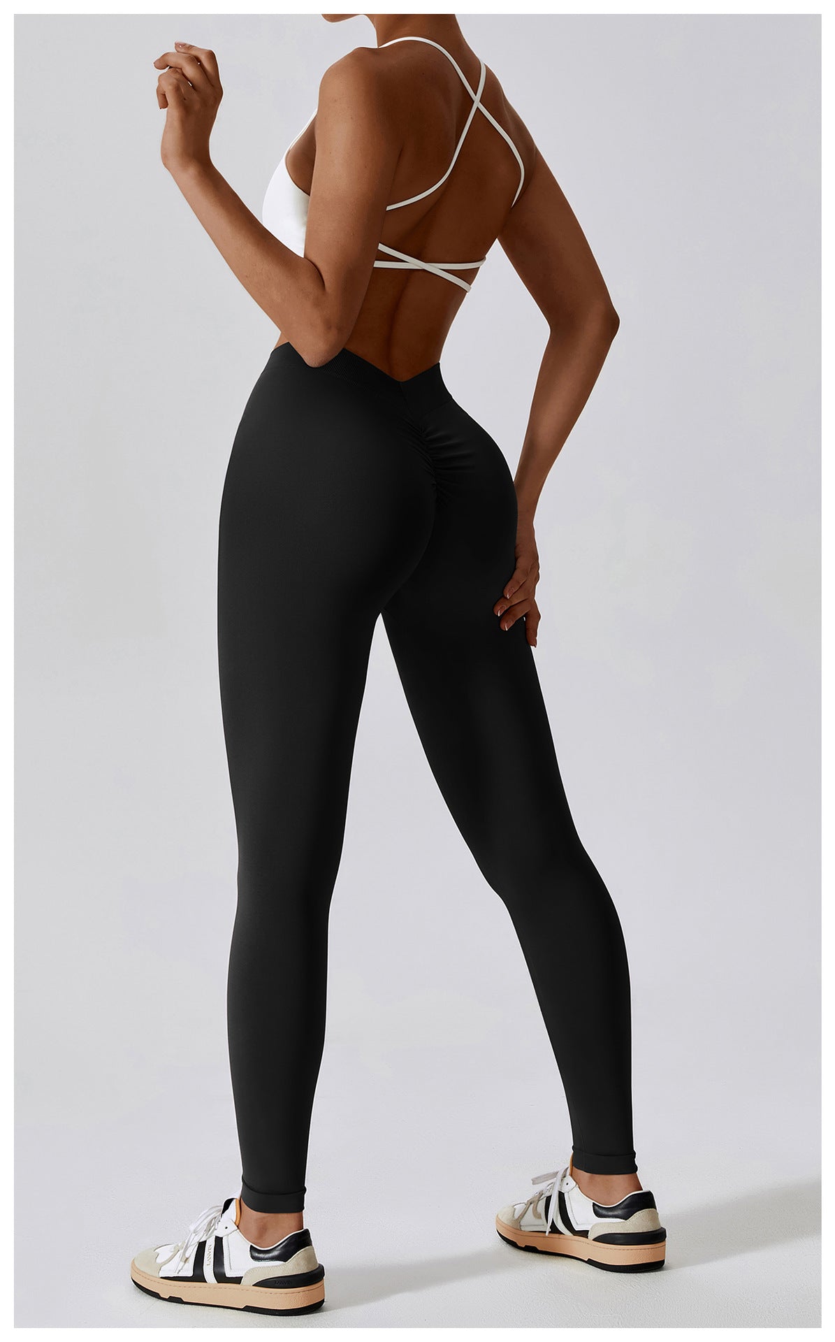 High waist leggings with ruched back