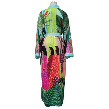 Printed beach kimono