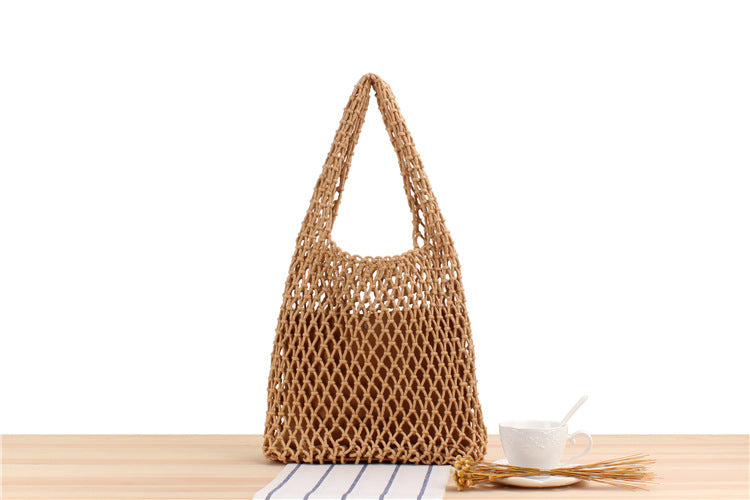 Straw beach bag