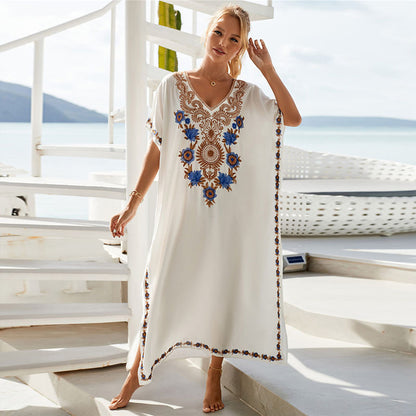 Embroidered Beach Cover Up