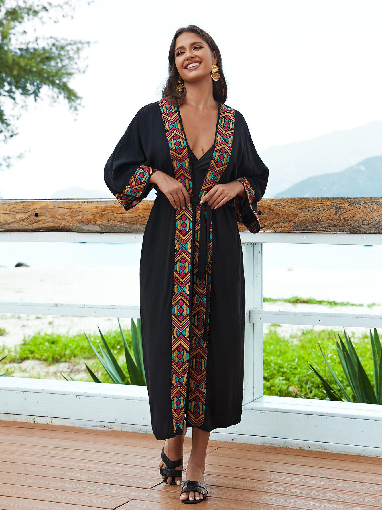 Embroidered Beach Cover up