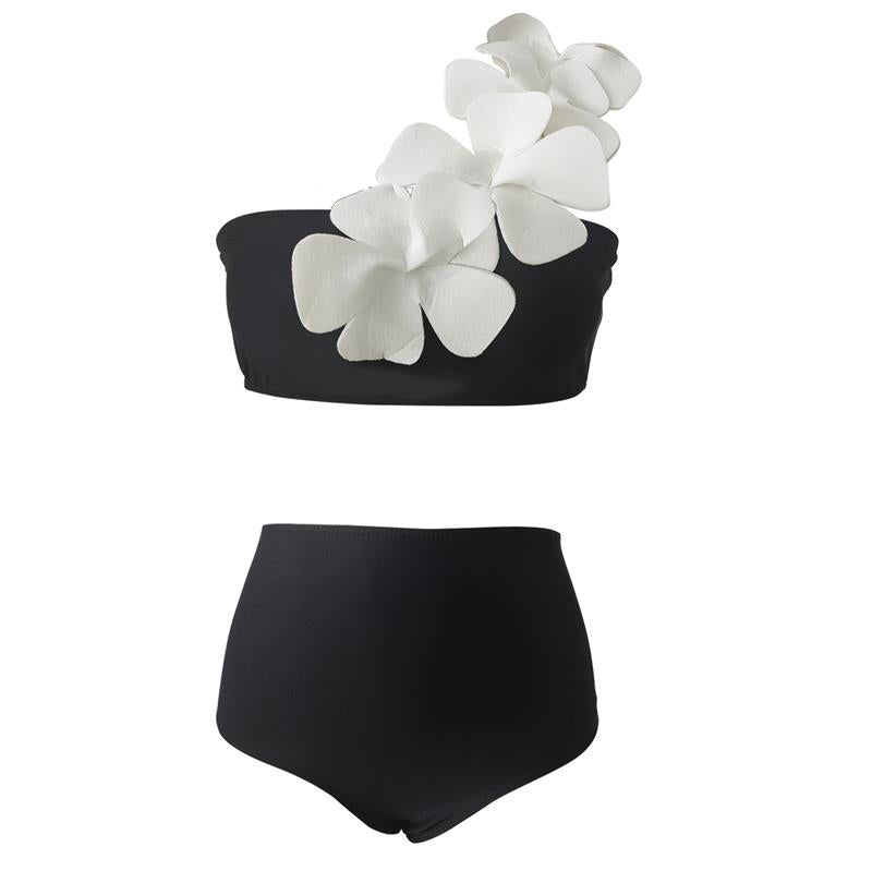 Bikini set with 3D flower applique