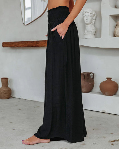 Wide leg beach trousers