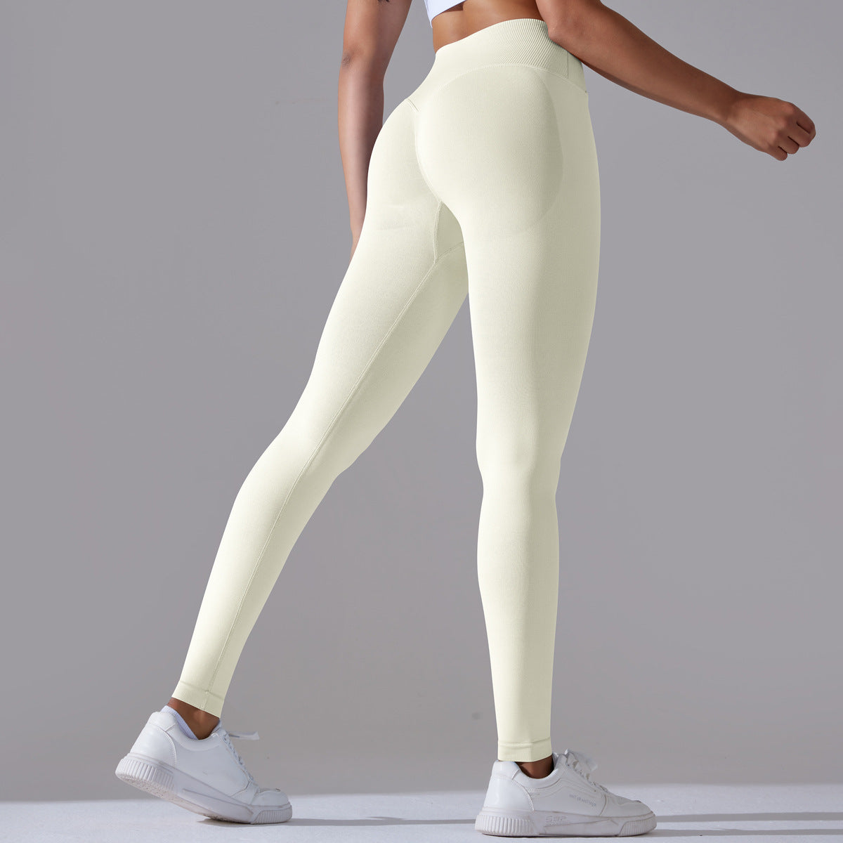 Seamless cross waist leggings