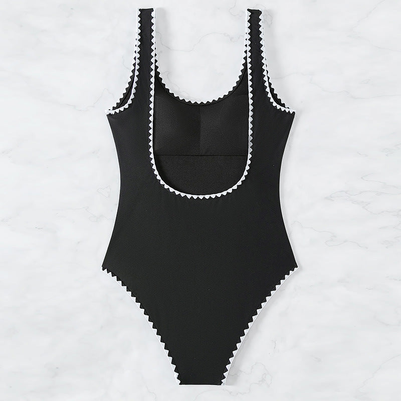 Contrast trim swimsuit