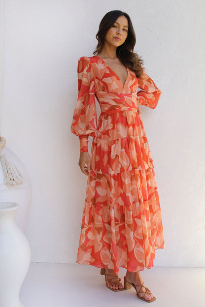 Printed maxi dress