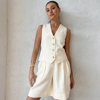 Linen vest set