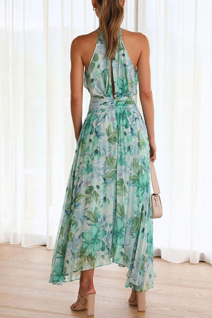 Pleated maxi dress