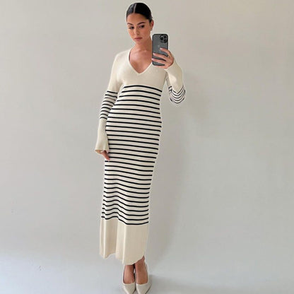 Stripe maxi dress