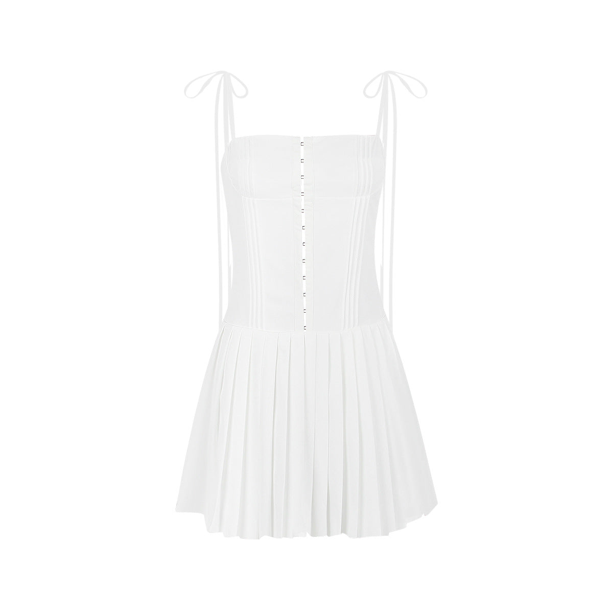 Pleated mini dress