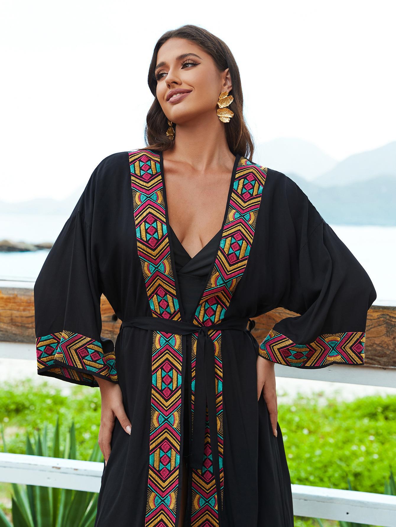 Embroidered Beach Cover up