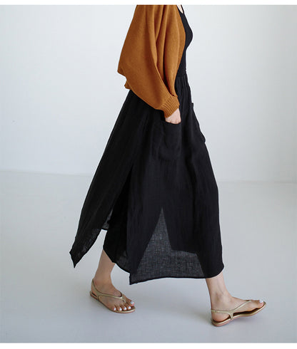 Pure Linen Wide Leg Culottes