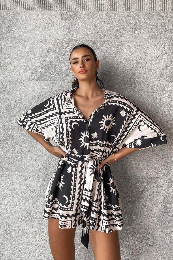 Printed playsuit