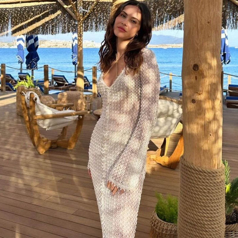 Knitted beach dress