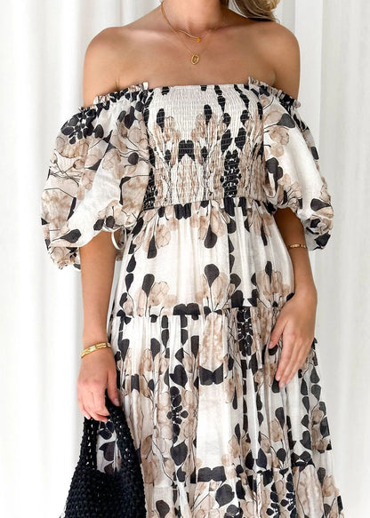 Printed tiered dress