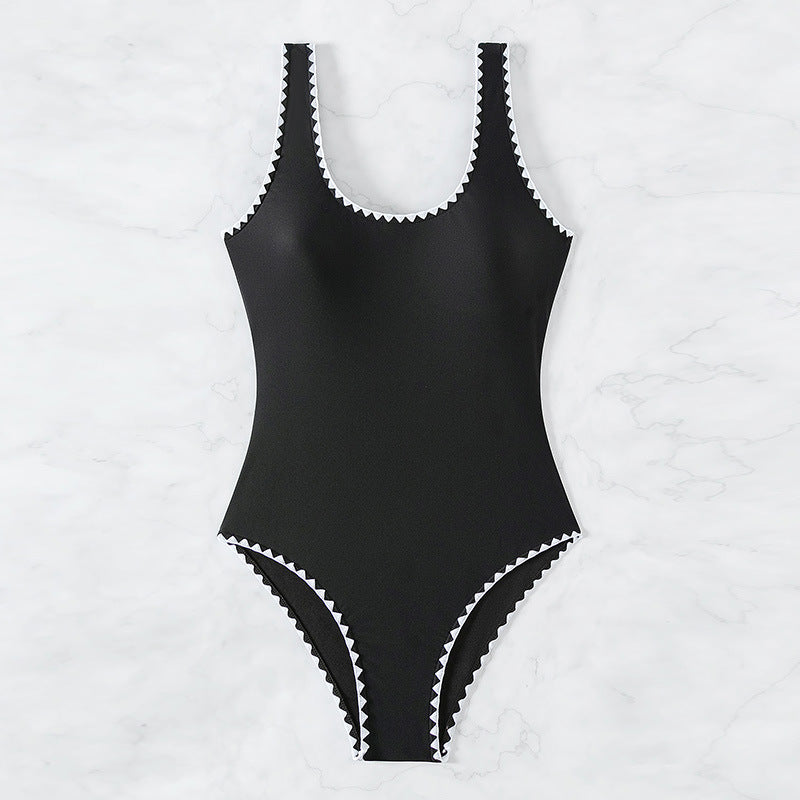 Contrast trim swimsuit