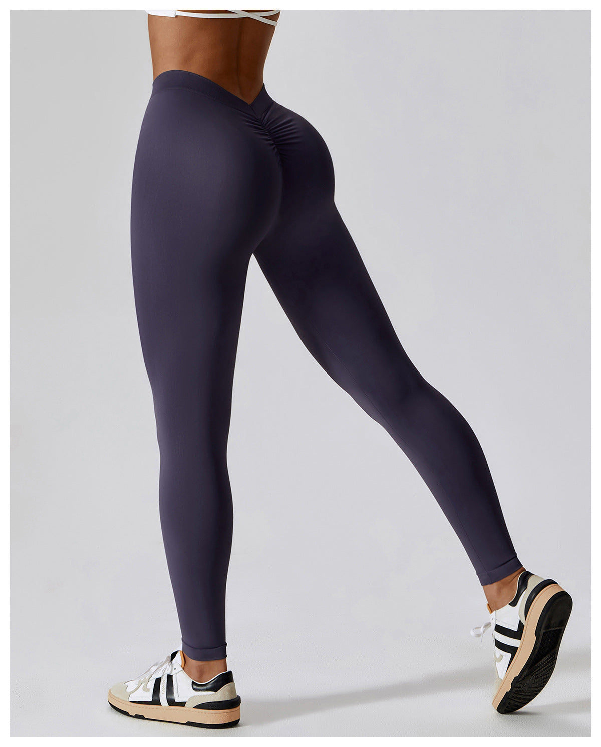 High waist leggings with ruched back