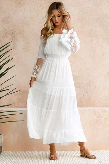 Off shoulder maxi dress