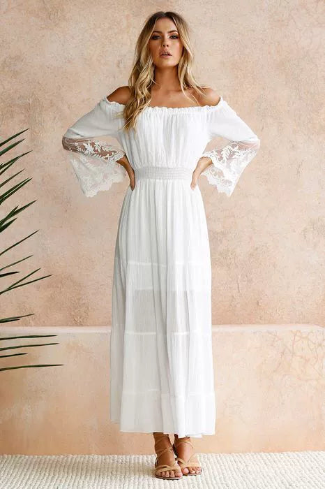 Off shoulder maxi dress