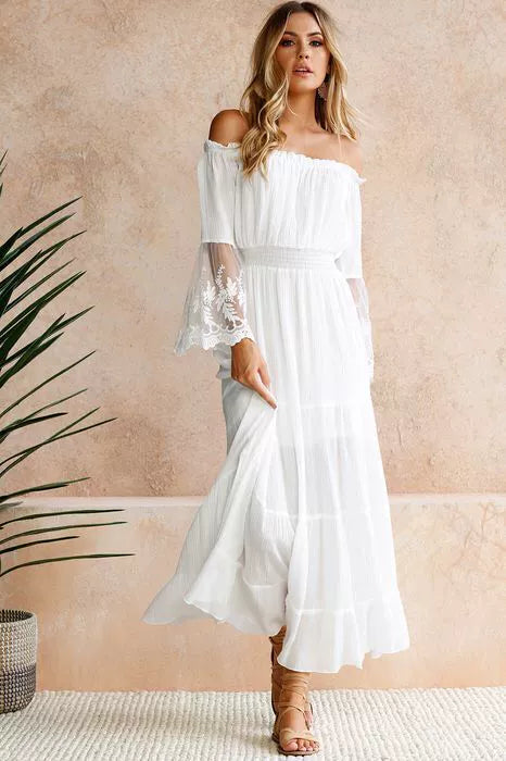 Off shoulder maxi dress