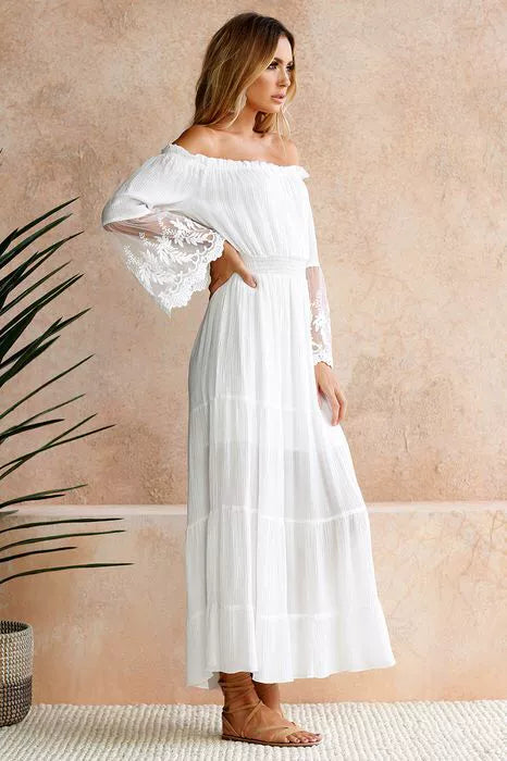 Off shoulder maxi dress